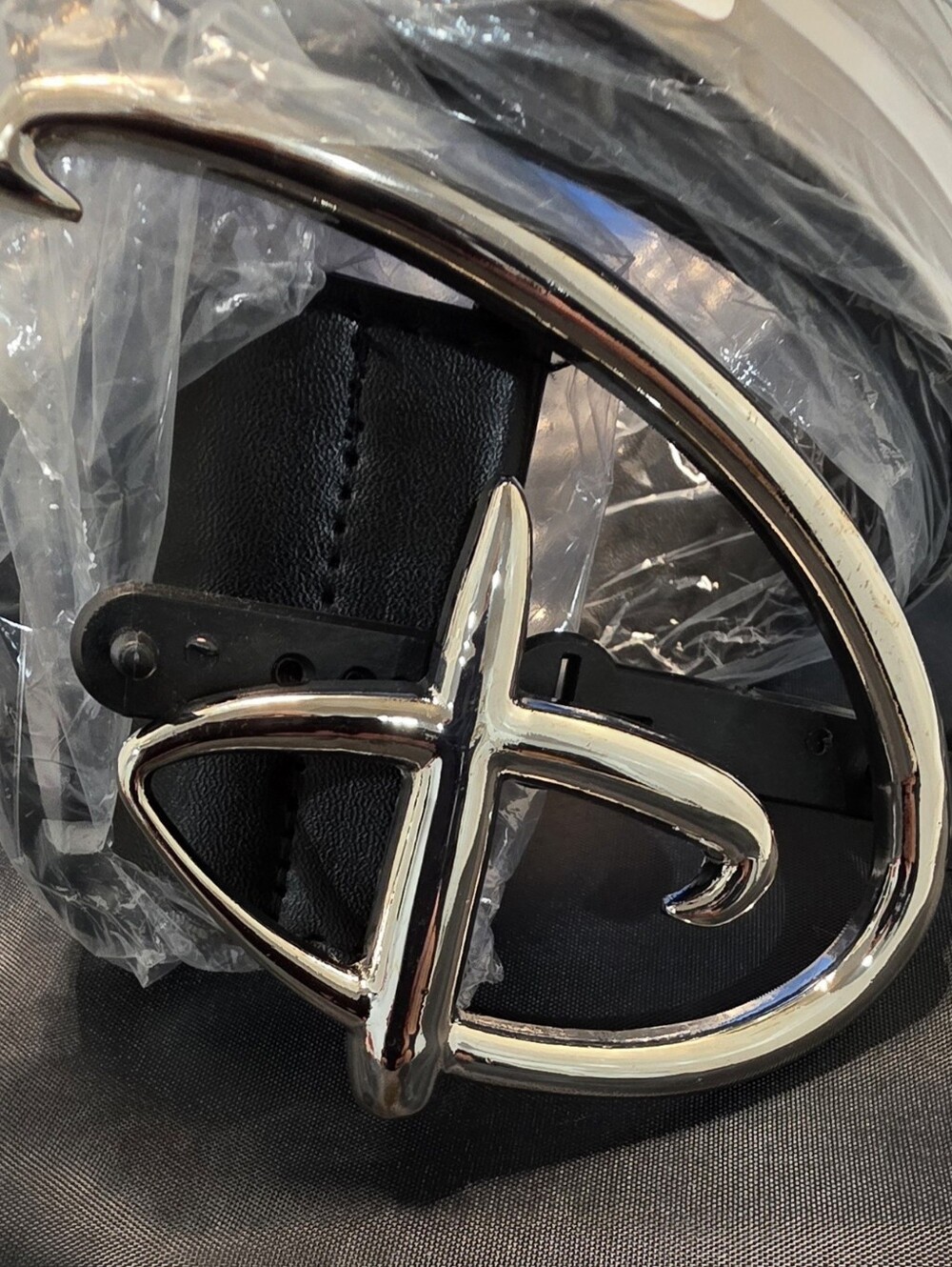 Disney Belt with Polished Silver Buckle.